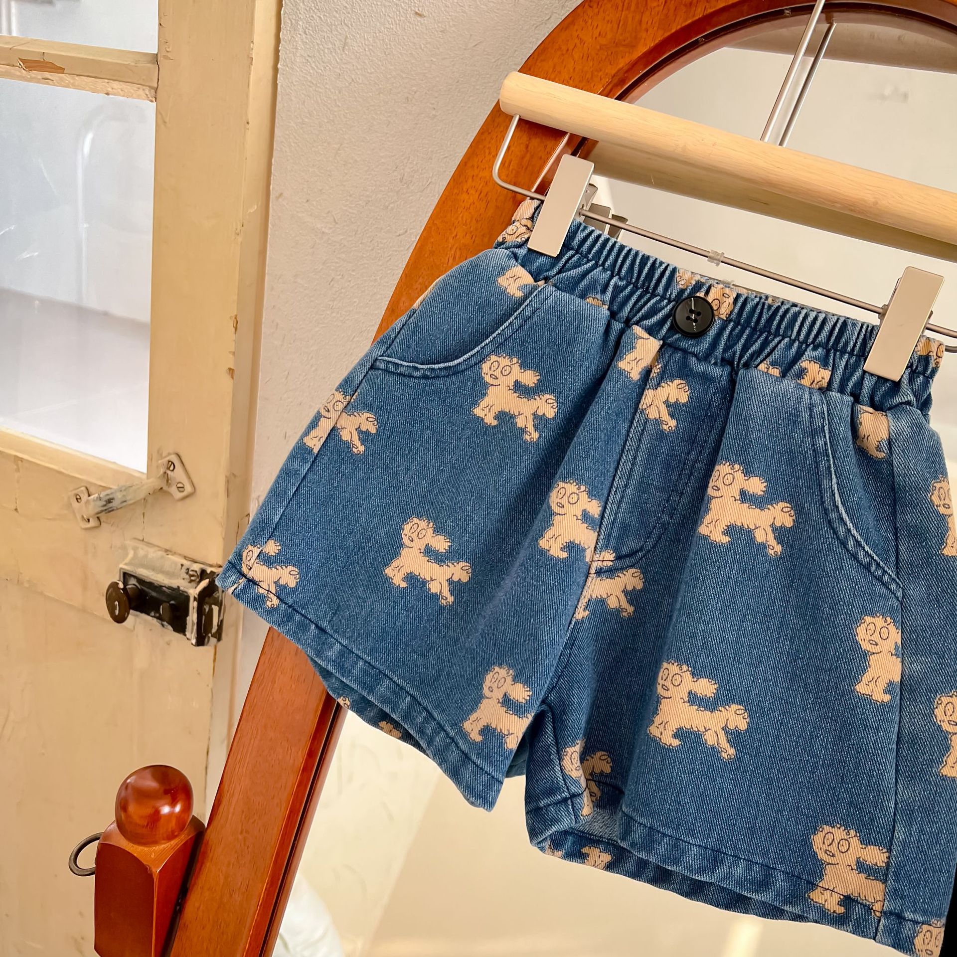Pantalones cortos de tela vaquera para niños y niñas, Shorts con estampado de dibujos animados, suaves, para playa, verano, 2022