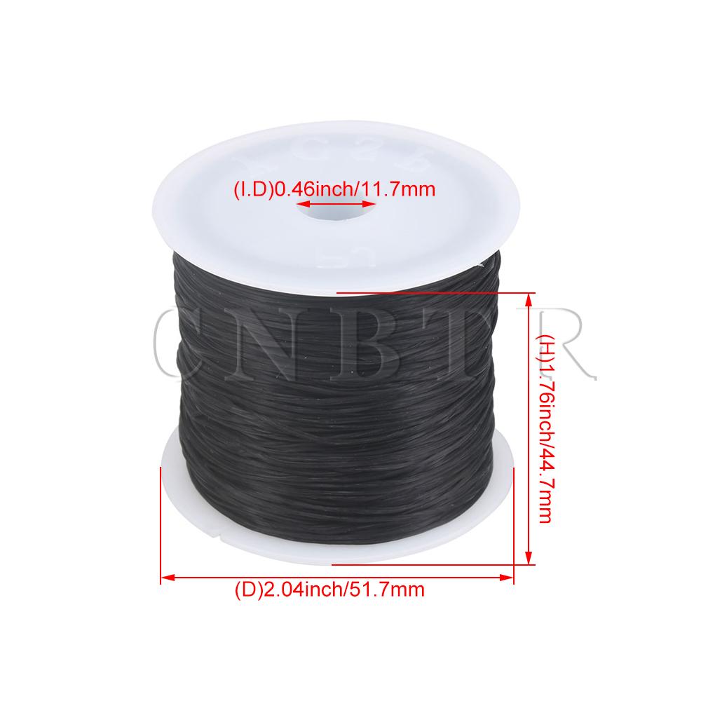 Cnbtr 0.5mm musta rullan helmi 60m veneen valmistus joustava lanka kide johto