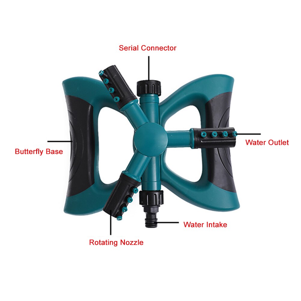 360 Degree Rotating Sprinkler Irrigation Sprayer Adjustable Spraying Angle And Distance Gardening Tools for Garden Lawn Yard