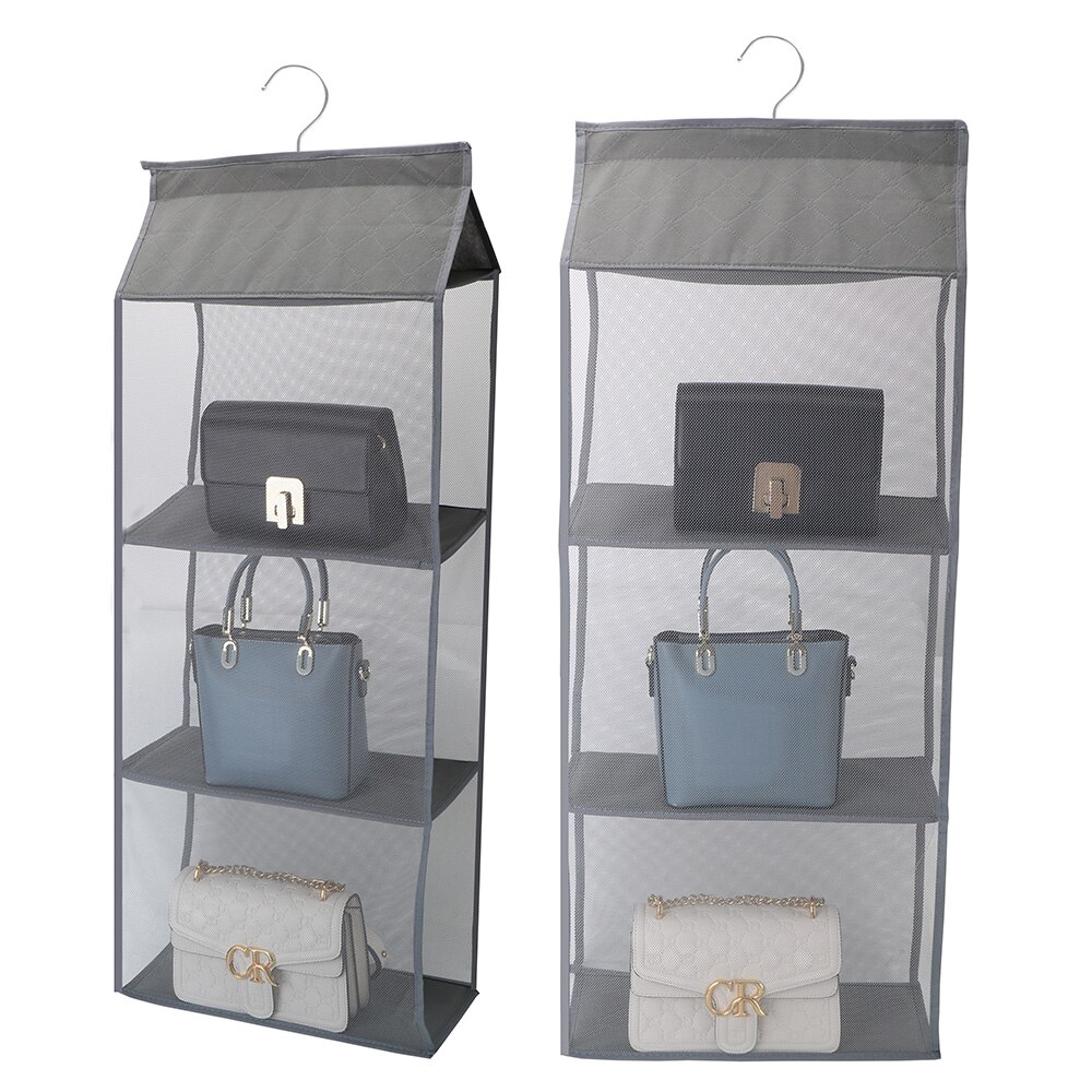 Bedroom Organization Foldable Purse Storage Bag Three-dimensional Door Wardrobe Closet Hanger Hanging Handbag Organizer