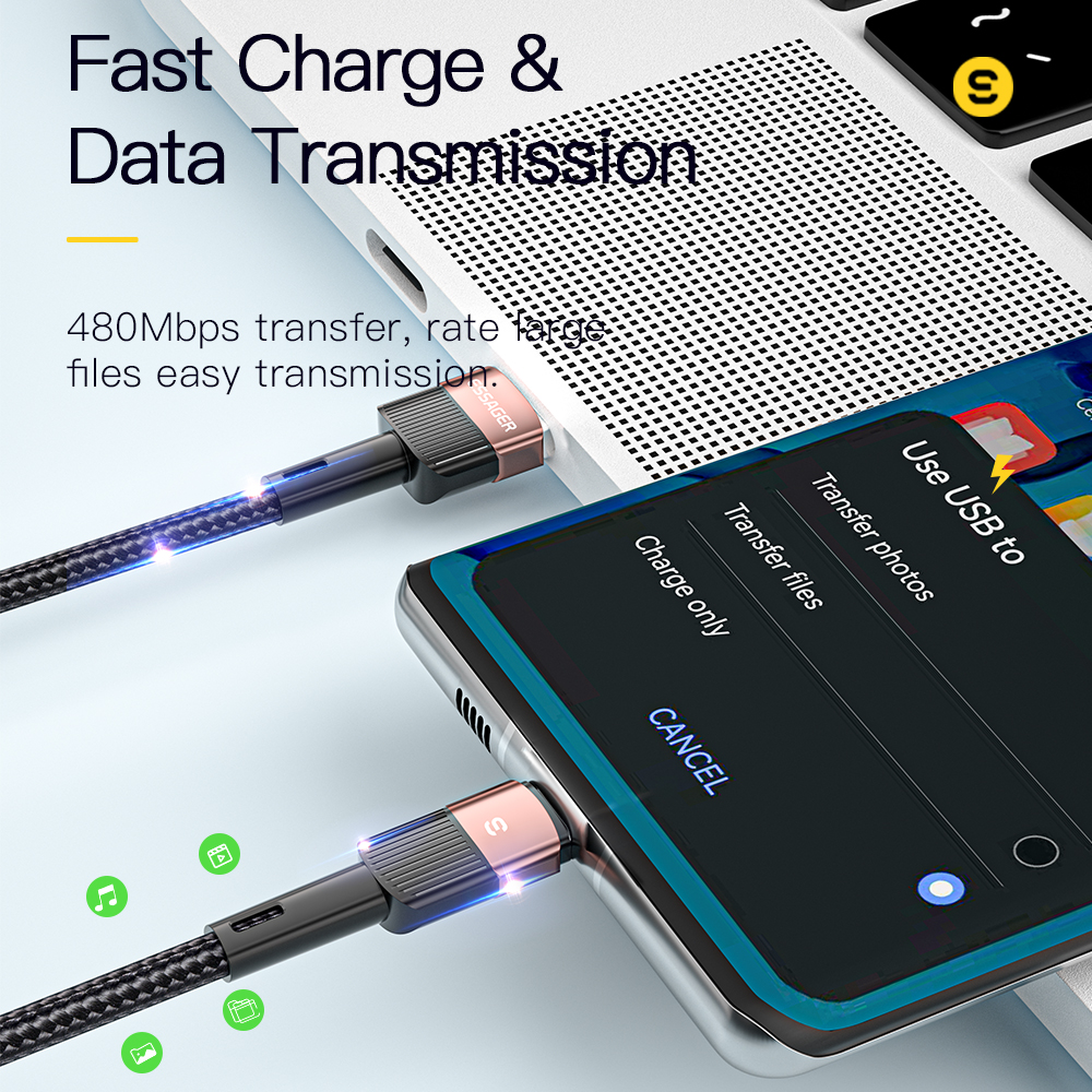 Essager cablu usb tip c 6a 66w scp pentru huawei mate 40 pro cablu de încărcare usb c pentru încărcare rapidă cablu de date pentru xiaomi samsung oppo