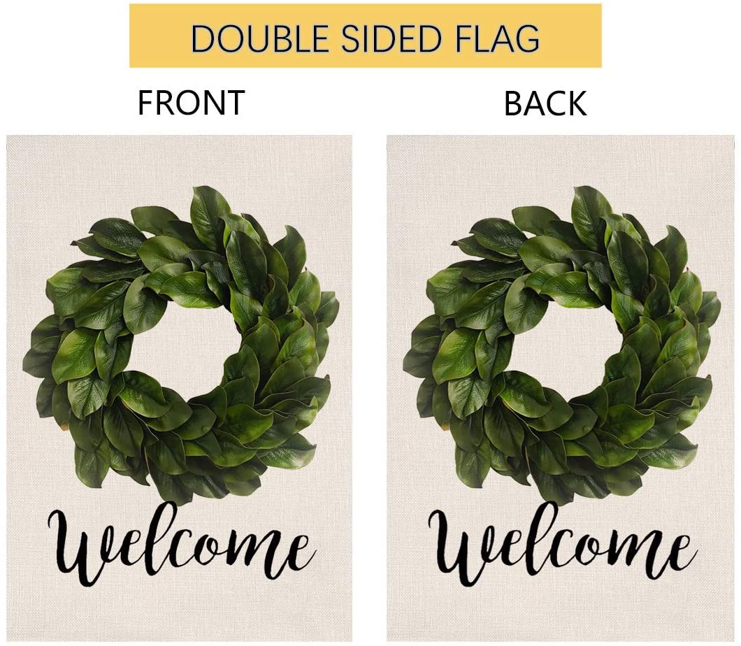 30*45cm Happy Spring Flower Welcome Friends Flag National Flag Courtyard Flag Door Flags Spring Summer Garden Flags