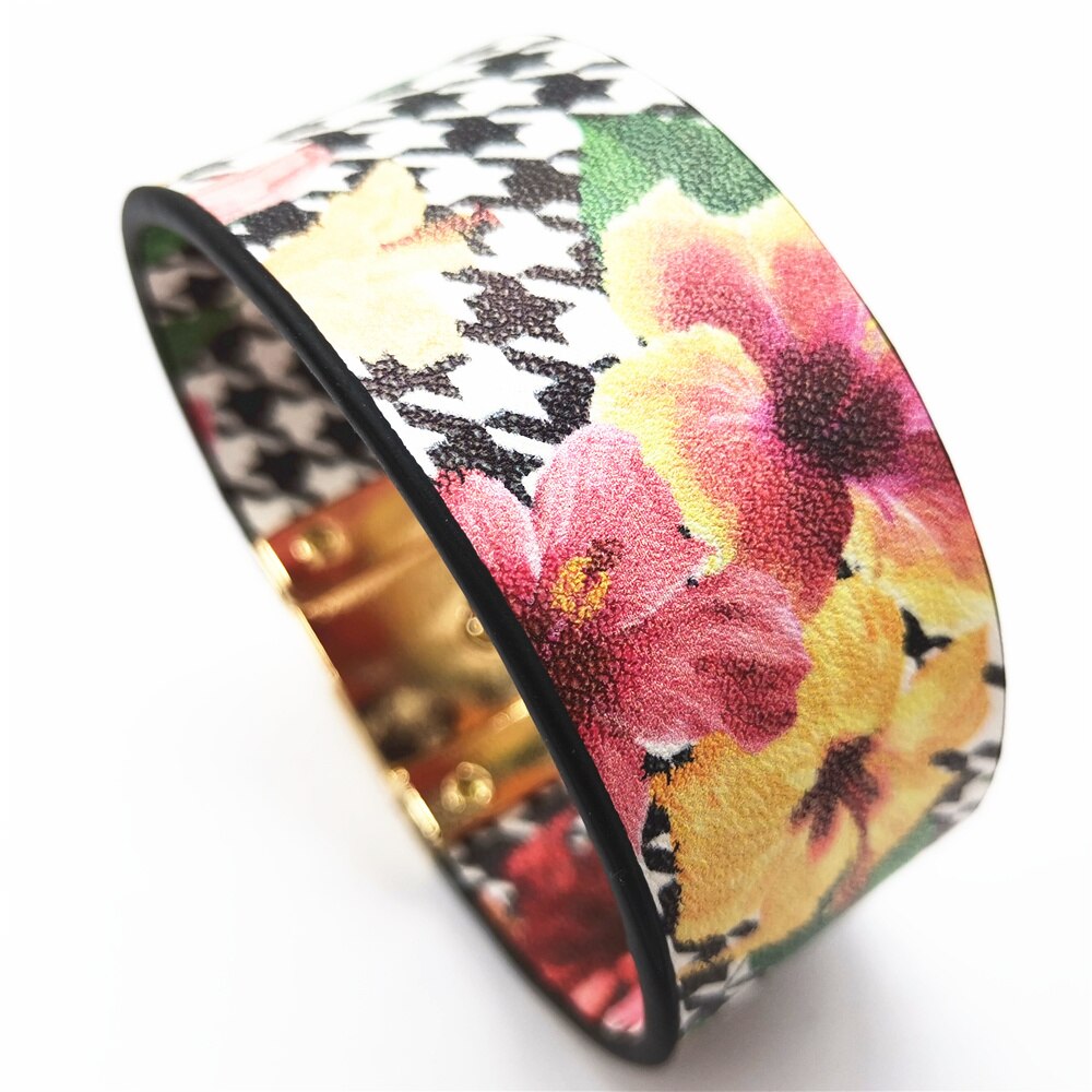 Joias de couro femininas zebra, verão, praia, moda feminina, pulseira de flor, abacaxi, frutas: color 3