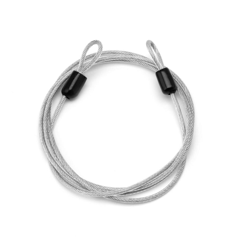 100cm x 2mm Cycling Sport Security Loop Cable Lock Bikes Bicycle Scooter U-Lock: Gray
