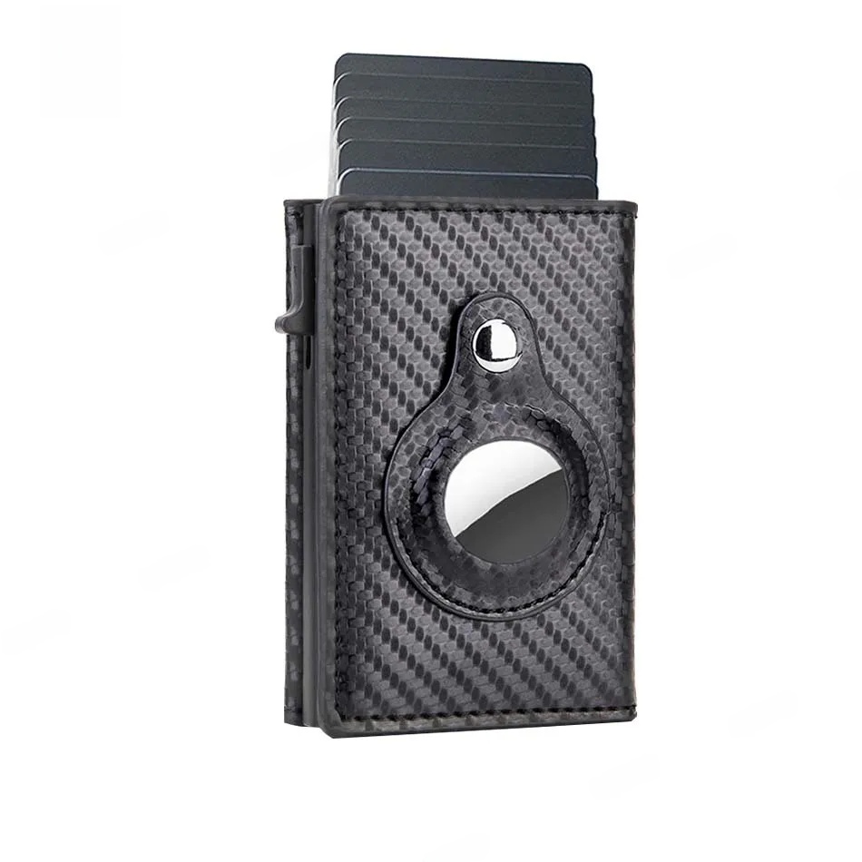 Anti-Theft Tracking Wallet Tracker Men's High-End Tri-Fold RFID Blocking Magnetic Stripe Protection Card Holder: Blue