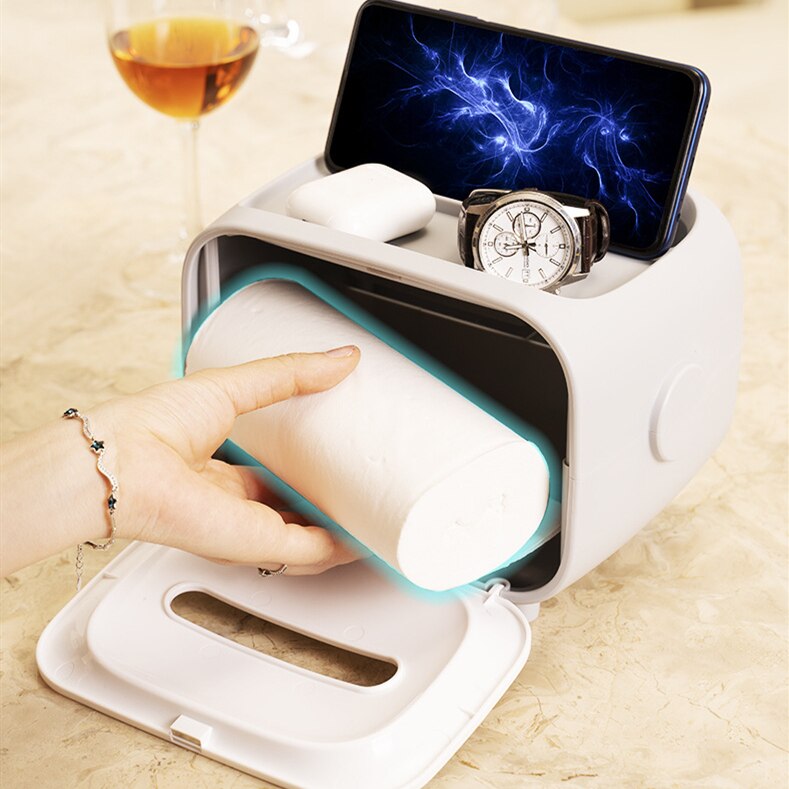 Retro TV Shape Tissue Box Multifunctional Tissue Box Creativity Tissue Container Paper Towel Desktop Remote Control Storage Box