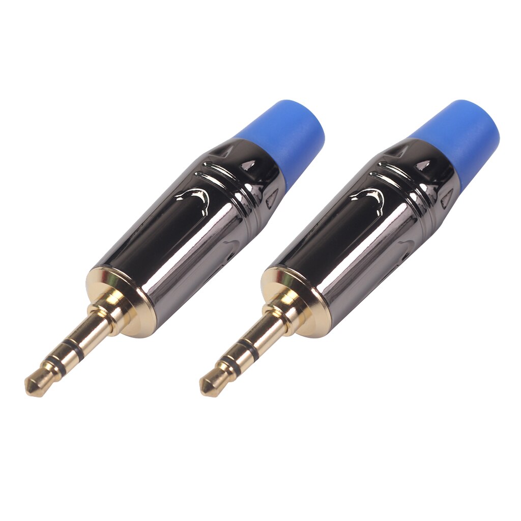 3.5mm Stereo Headphone Jack Male Plug Audio Cable Connector 2 Pack
