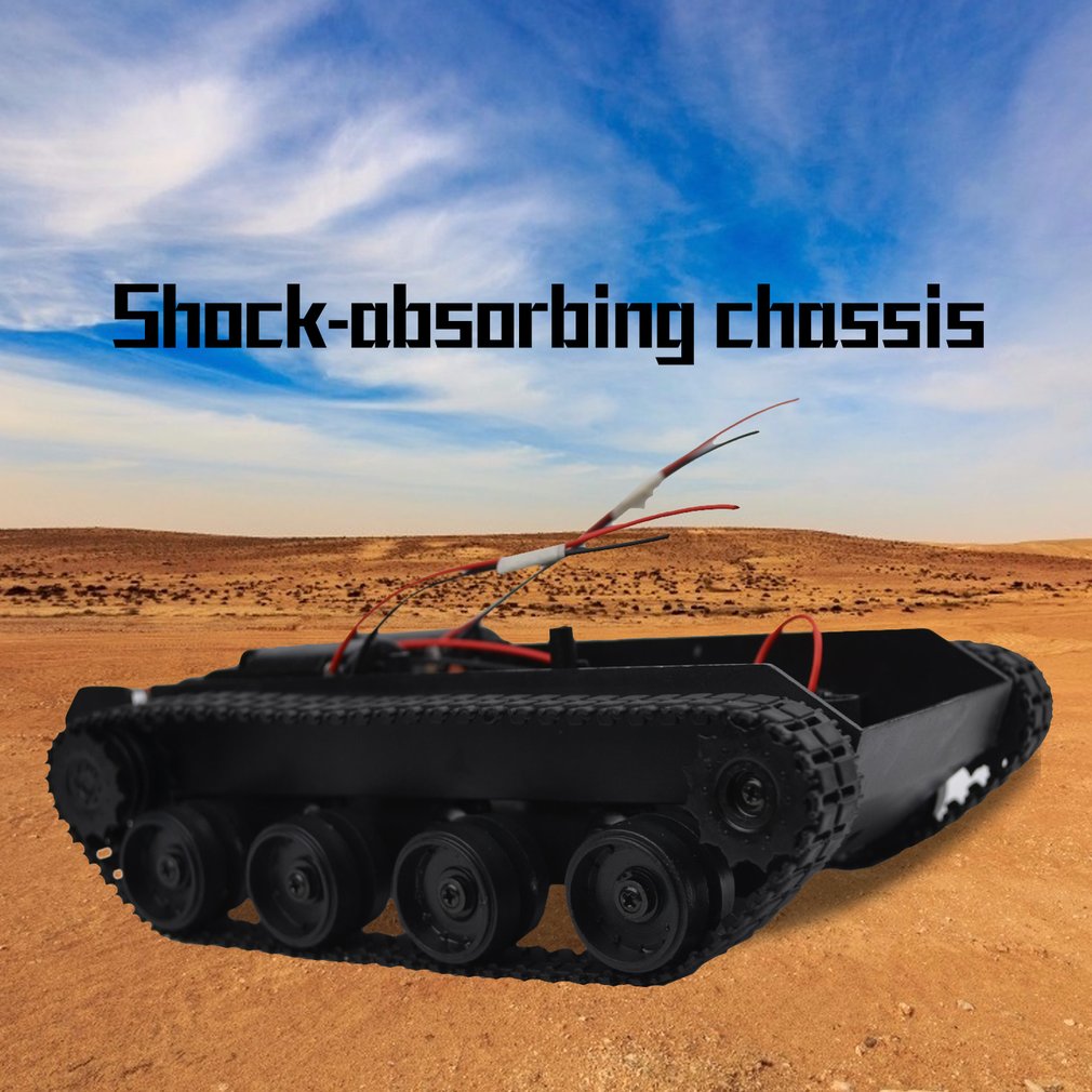 RC Tank Licht-Duty Schock-Absorbieren Tank Gummi Crawler Auto Chassis Kit Verfolgt Fahrzeug RC Tank Spielzeug