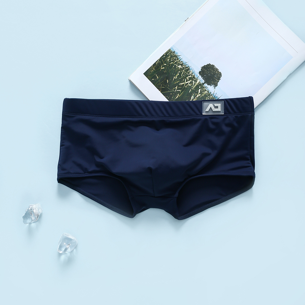 Cueca boxer masculina, calção de banho, estiramento, esportes, confortável, antibacteriano, respirável, impressão, cuecas jovens: M / Azul