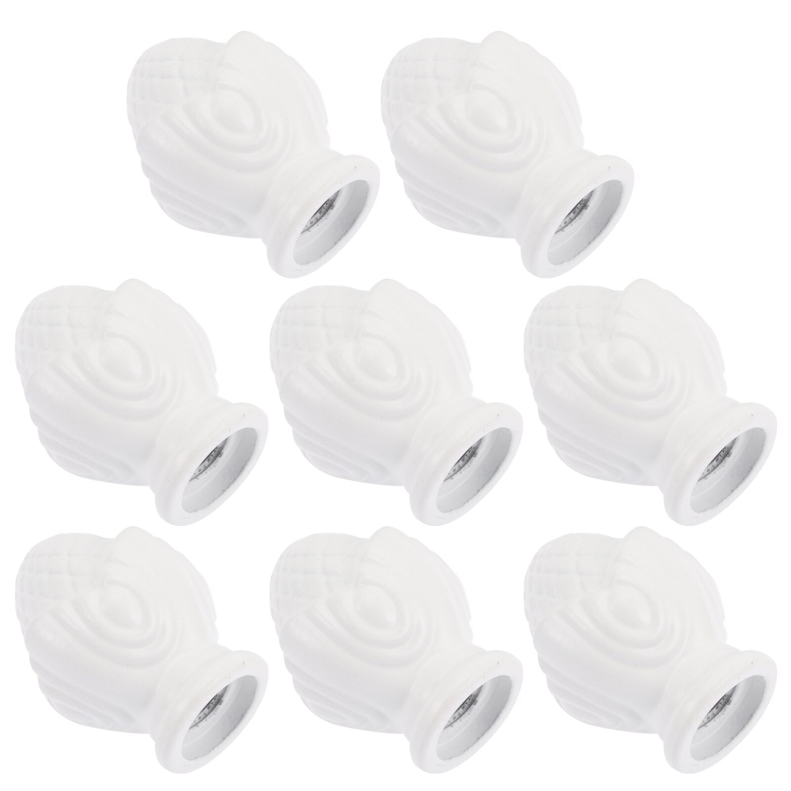8pcs Lamp Finials Decorative Lamp Shade Knobs Light Finial Adornments: White