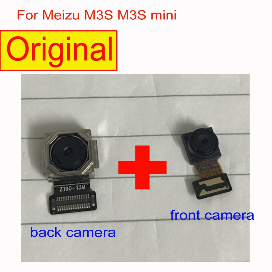 Original testado trabalhando de volta traseira grande módulo da câmera para meizu meilan 3s m3s mini câmera frontal reparação peças reposição