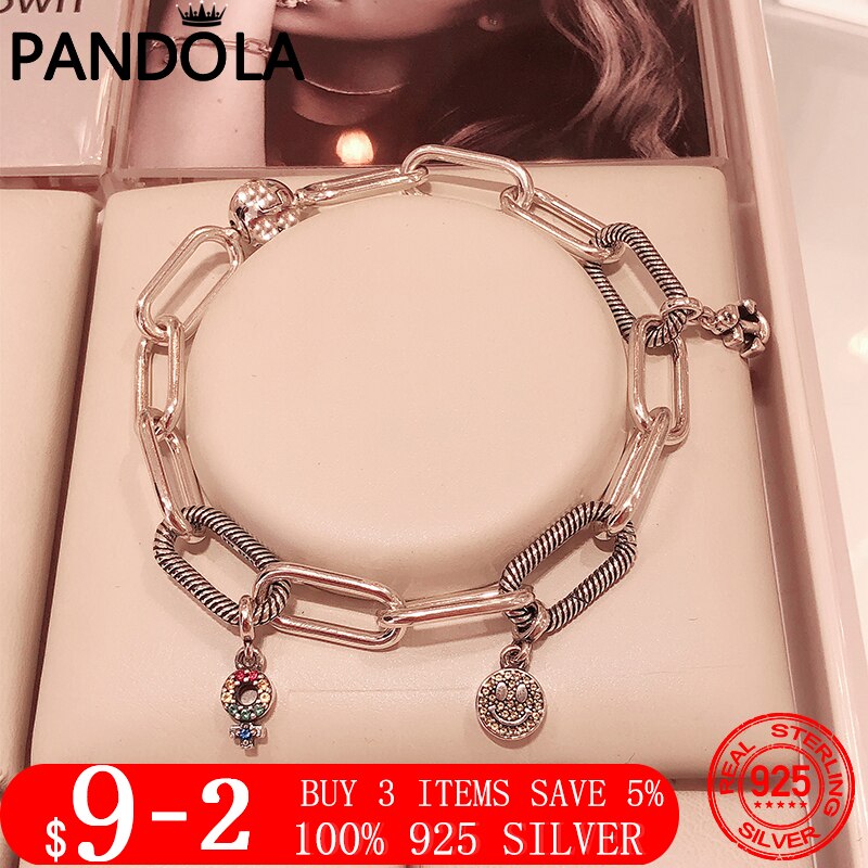 heiße 925 Sterling Silber Original Mich Armbinde passen mich Charme Perlen DIY Schmuck Für Frauen: 15CM