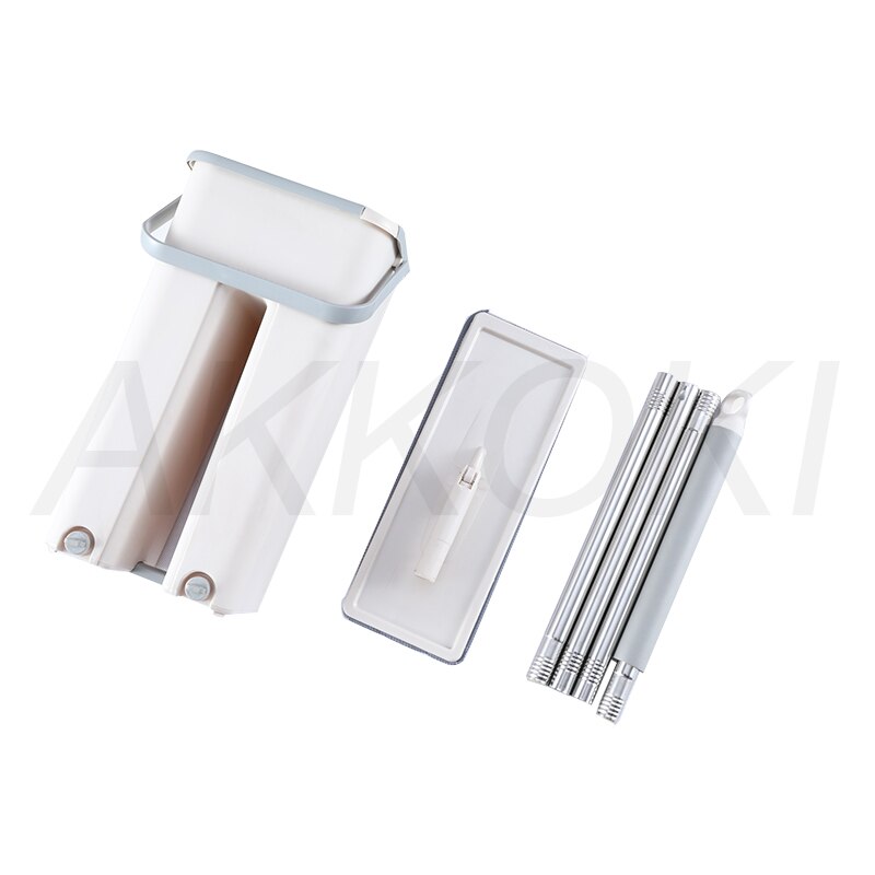 Free Hand Mop Flat Squeeze Magic Microfiber Cleaning Mops with Bucket Magic Automatic Home Kitchen Floor Cleaner