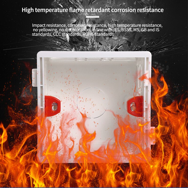 86 Type Electrical Adjustable Mounting Box Cassette Switch Socket Junction Box Concealed Internal Mounting Box White