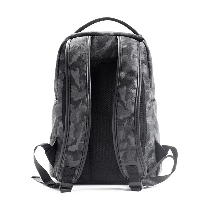 PU Large Shoulder Bag Travel Backpack Leather Backpack Men Camouflage Laptop Student School Bags Bagpack Mochila Hombre