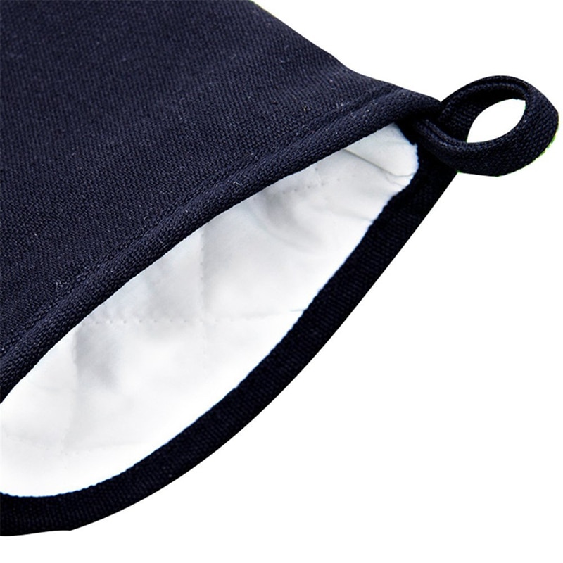 Extra Long Silicone Oven Mitts Heavy Duty Commercial Grade Oven Mitts Heat Resistant Bbq Gloves with Quilted Cotton Lining 2 Pac
