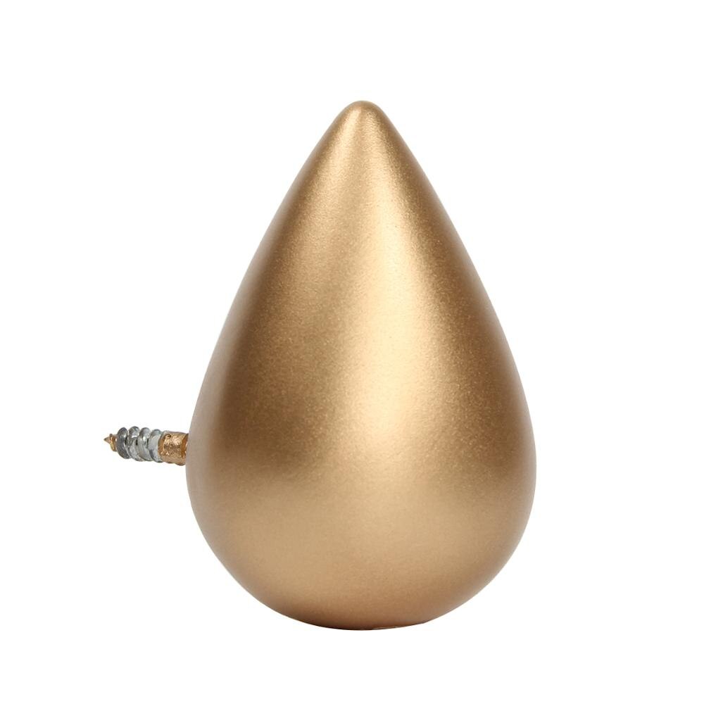 Water Shape Hook Hanger Home Wood Wall Hanger Bathroom Door Coat Hanger Hat Single Hook Holder for Home Decor: S / Gold