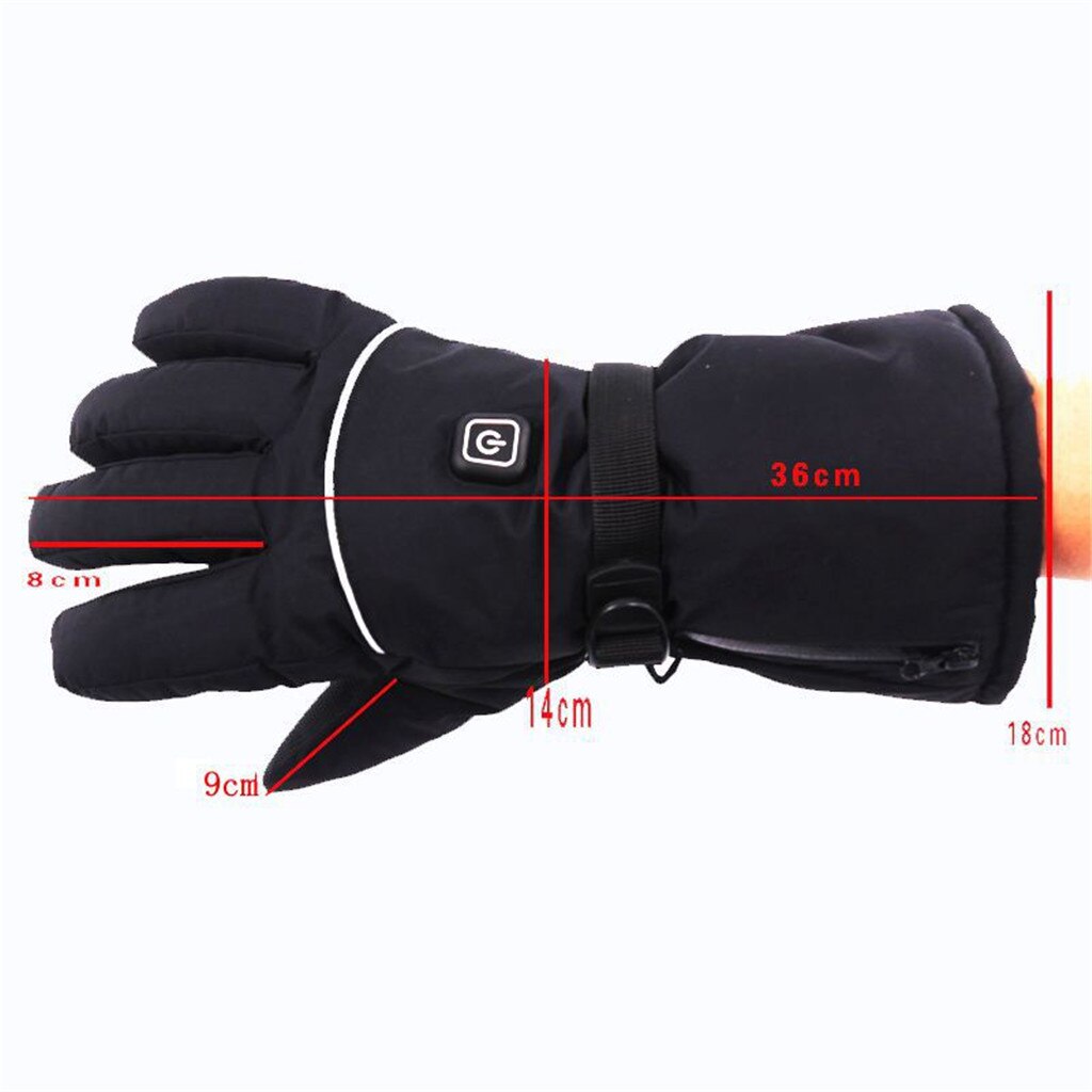 Motorcykel elektriske opvarmede handsker vinter varm termisk ski snowboarding handsker cykel vindtæt og varm ridning handsker #30