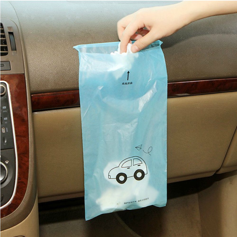 50PCS Disposable Truck Hanging Self-adhesive Interior Organizer Car Seat Back Auto Storage Trash Bag Garbage Bin trunk net