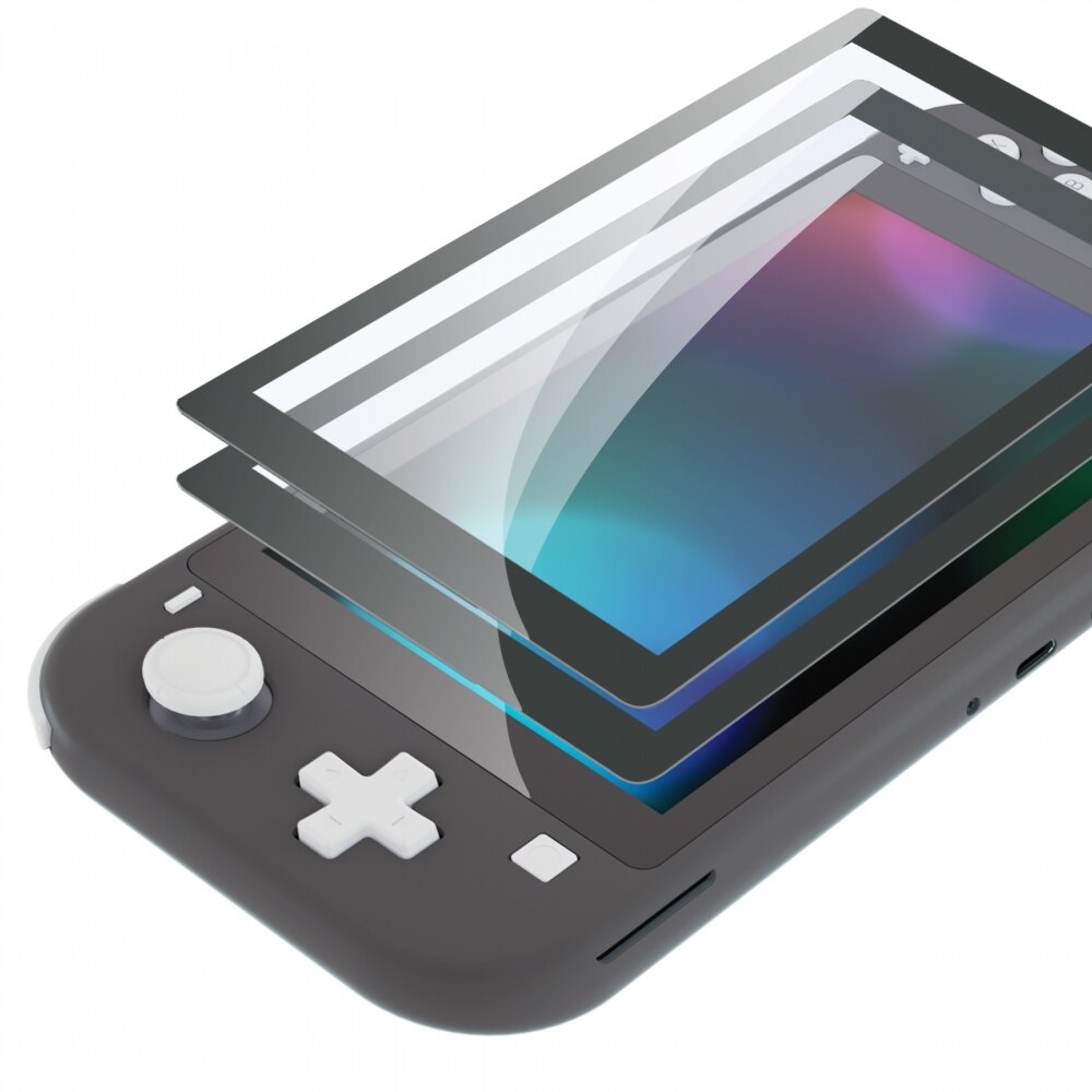 Película de vidro temperado com borda colorida extremerate, 2 pacotes transparente, protetor de tela para ns switch lite