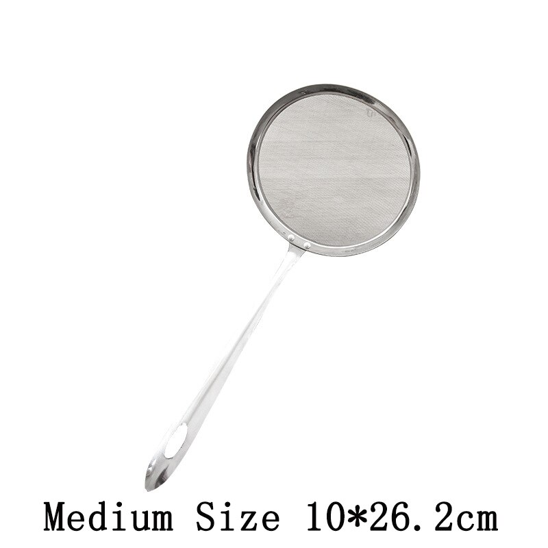 PATIKIL Colino Maglia Fine 450 - Filtro Per Caffè, Latte, Tè - 23,5x14,5 Cm - Manico Antiscivolo Bianco
