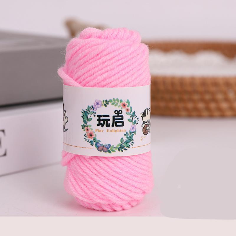 10G 5ply Cotton Knitting Wool Yarn Thick Fiber Yarn Velvet Yarn Hand Knitting Wool Crochet Yarn For DIY Sweate Hat Dolls: SKY BLUE