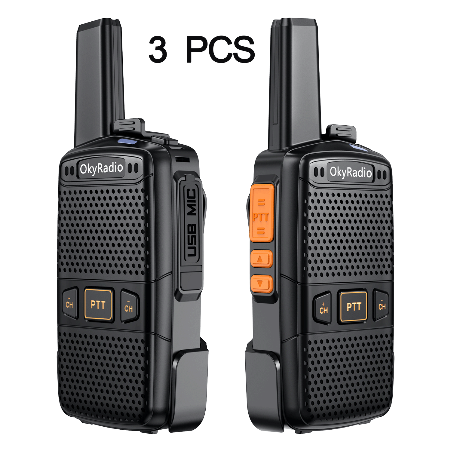 Walkie Talkie Set Draagbare Rdio Station 5W Amateur Twee Manier Ontvanger Zender Transceiver 4800Mah Usb Chargr