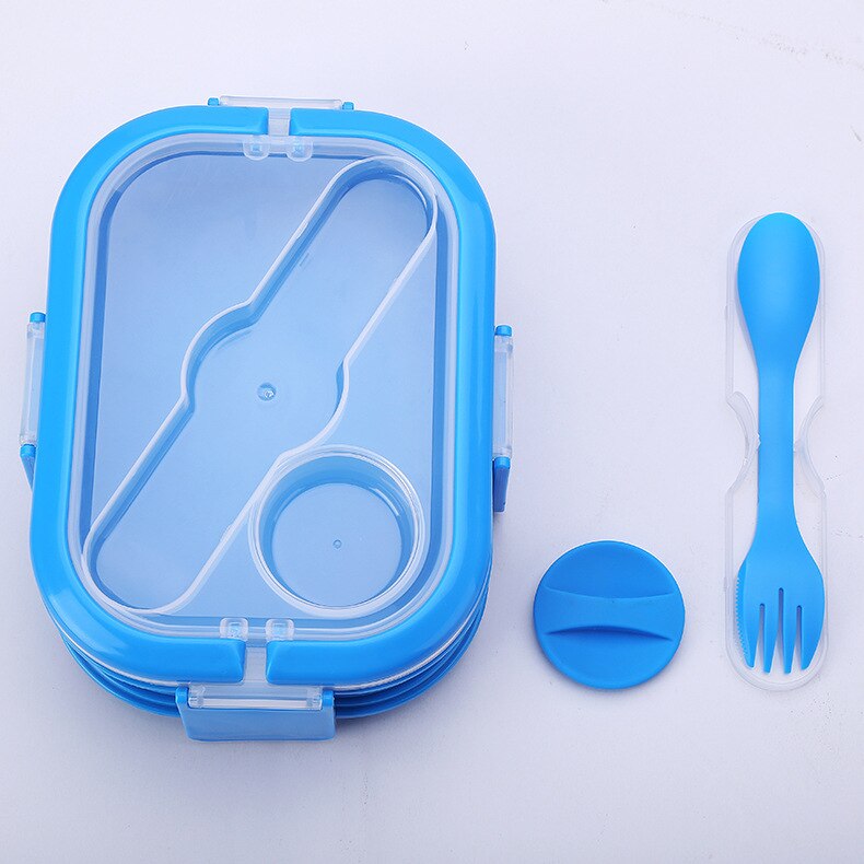 Dubbellaagse siliconen opvouwbare bentobox 1600ml magnetron lunchbox opvouwbare voedselcontainer lunchbox