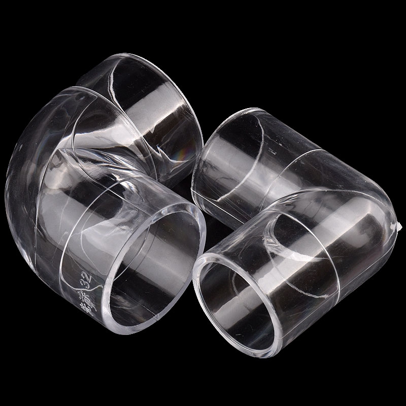 1/2/5 unidades de acrílico 90 ° Acessórios para tubo transparente, cotovelo, aquário, tanque de peixes, jardim, conectores de tubulação de água, junção de tubo de plexiglass transparente