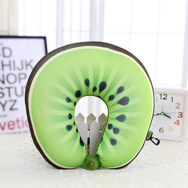 Frugt u-formet rejsepude nanopartikler nakkepude vandmelon citron kiwi appelsin bilpuder blød pude boligtekstil: 1