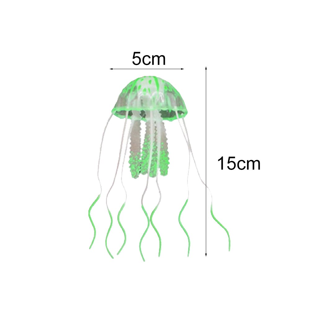 Subaquática artificial nadar efeito brilhante medusas aquário decoração do tanque de peixes planta viva ornamento luminoso paisagem aquática