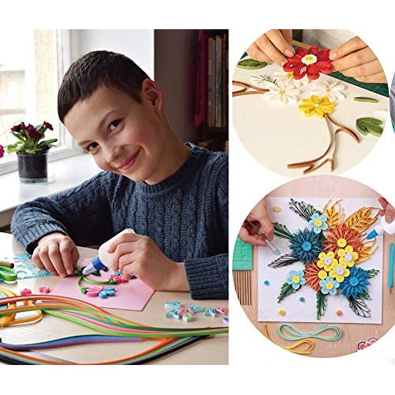 Quilling Quilling Papier einstellen Insgesamt 900 Streifen 9 Arten Gradienten Farben für Heimat Klassenzimmer Einkaufen Hochzeit Dekorationen