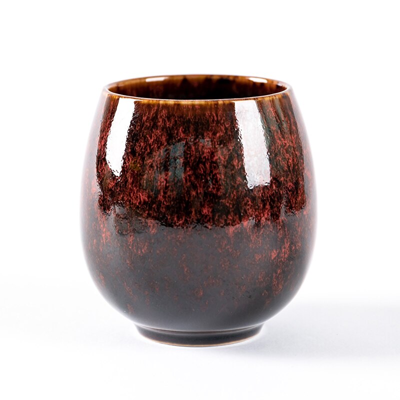 150ml to180ml Chinese Retro Handmade Random Texture Color Glaze High Temperature Firing Ceramic Teacup Porcelain: 4