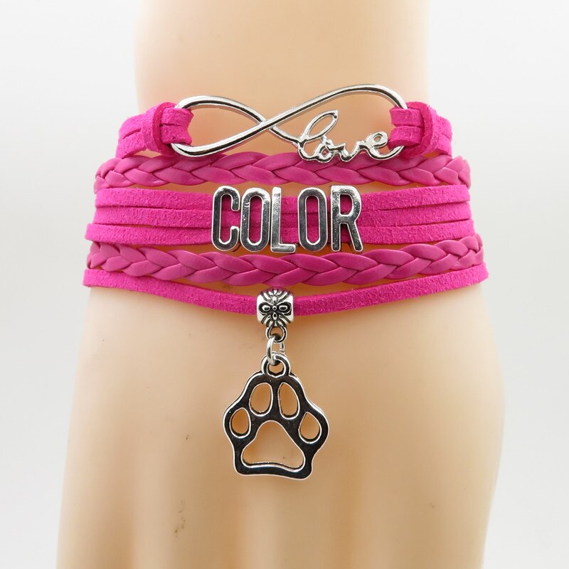 Infinity Liefde Maine Coon Kat Mom Armband Pet Charm Vrouwen En Mannen Armbanden: Rose