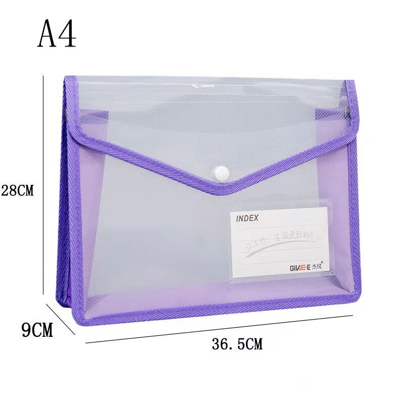 A4 Transparent Lightweight File Bag Portable Water... – Grandado