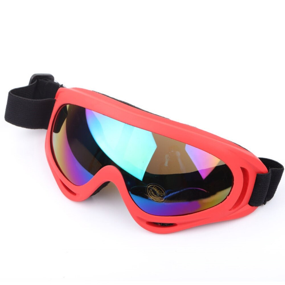 Unisex Skiing Glasses Snowboard Skate Snowmobile Eyewear Windproof Dustproof Anti-UV Cycling Sunglasses Sports Goggles: Red