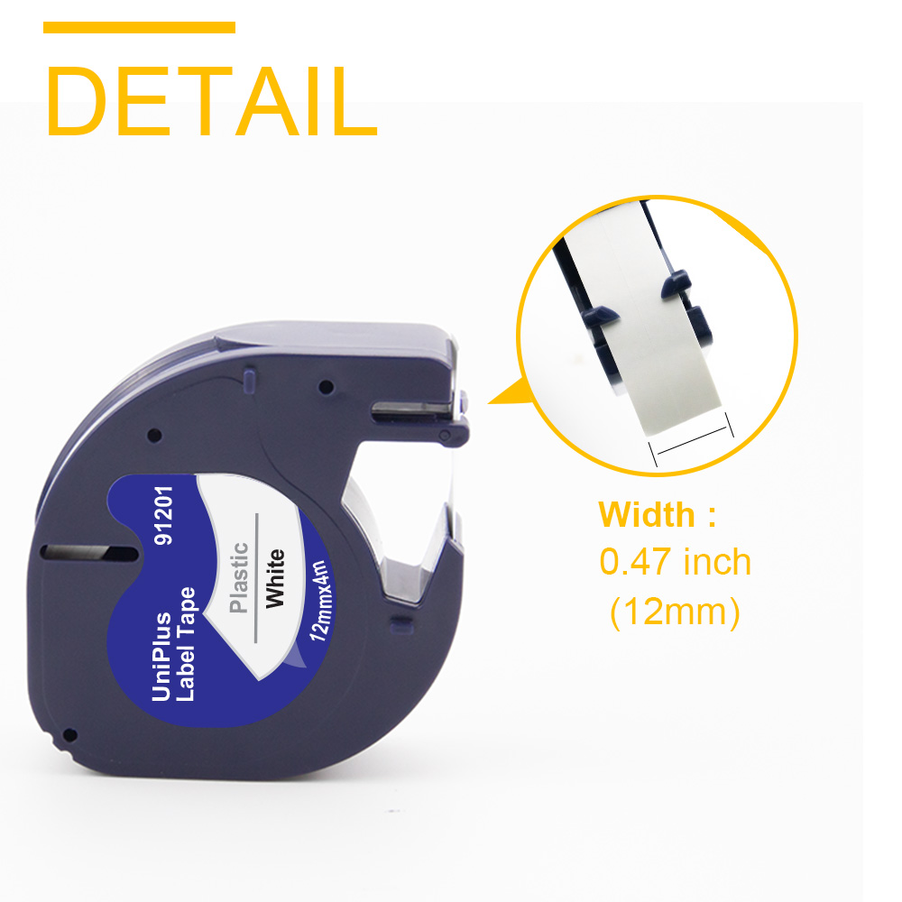 10/20 Stück kompatibles Dymo Letratag-Klebeband Dymo 91201 12267 91202 91200, weißes transparentes Etikett für Dymo Letratag-Drucker LT100H 200B