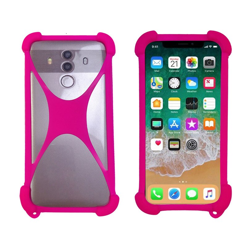 For Gigaset GS110 6.1inch Cover Universal Silicone TPU Rubber Bumper Cell Phone Case For Gome C7 S7 Funda: Rose Red