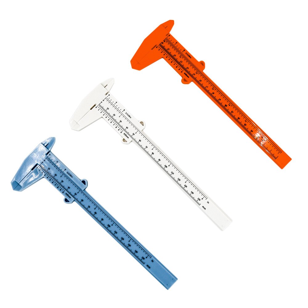 0-80mm Double Rule Scale Plastic Measuring Student Mini Tool Ruler Vernier Caliper 0-150mm Ruler Model Making Caliper Measuring