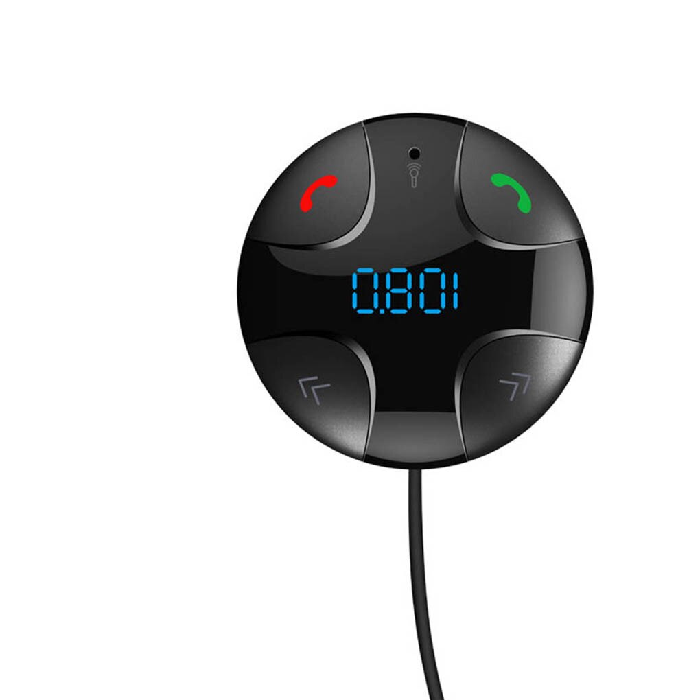Wireless Bluetooth 4.2 Handsfree Car Kit FM Transmitter Vehicle MP3 Player Dual USB Charger