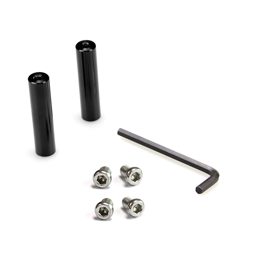 SmallRig Aluminum Alloy 15mm Diameter Rods (2.5 Inch) 63.5mm With 1/4" Threading Holes For QR Plate 2 pcs Pack - 1590