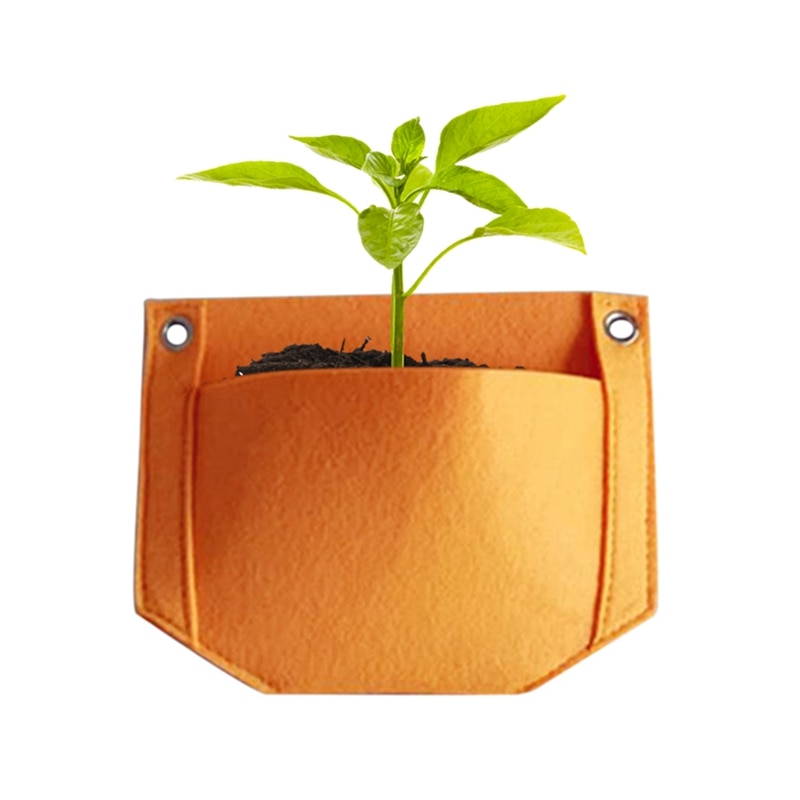 Casa Giardino Pensile Borse Feltro Giardino Coltiva il Sacchetto Tessuto Crescere pentola Giardino Verticale Tessuto Borse E Ripari per Piantumazione di verzura Vasi di Piante Vaso di fiori