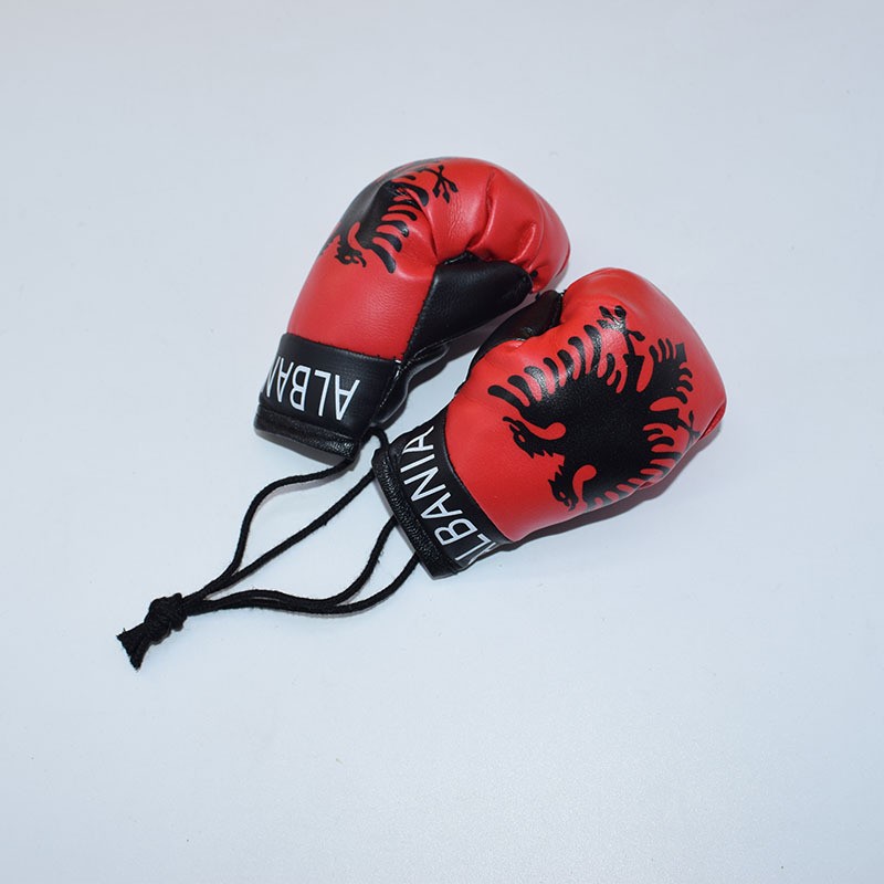 Albanien Schlüsselanhänger Boxhandschuhe Schlüsselanhänger Männer Anhänger Boxspiel Flagge Handschuhe Mini Auto Tasche Anhänger Sport Schmuck Zubehör: verrotten