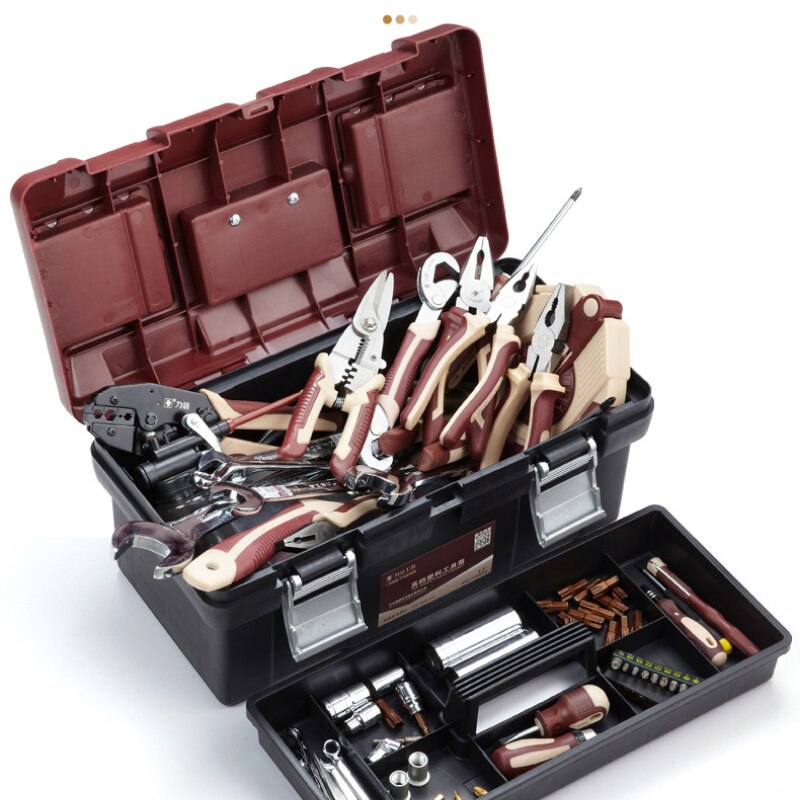 Monteur Gereedschapskist Plastic Draagbare Profesional Elektricien Tool Opslag Container Multifunctionele Caisse Een Outils Verpakking