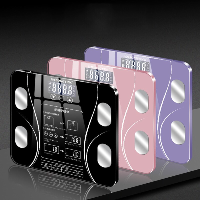 Badkamer Body Floor Weegschalen Lichaamsvet Schaal Gewicht Weegschalen Voor Body Weegschalen Gehard Glas Lcd Display