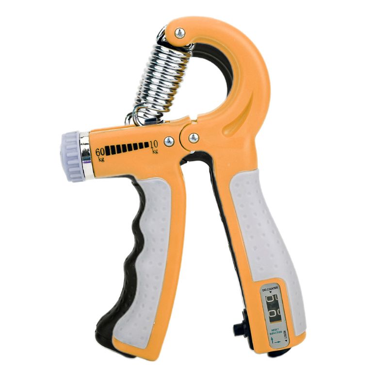 Tælle håndgreb forstærker underarm greb træningssæt, justerbar modstand greb styrketræning r, finger motioner: Orange