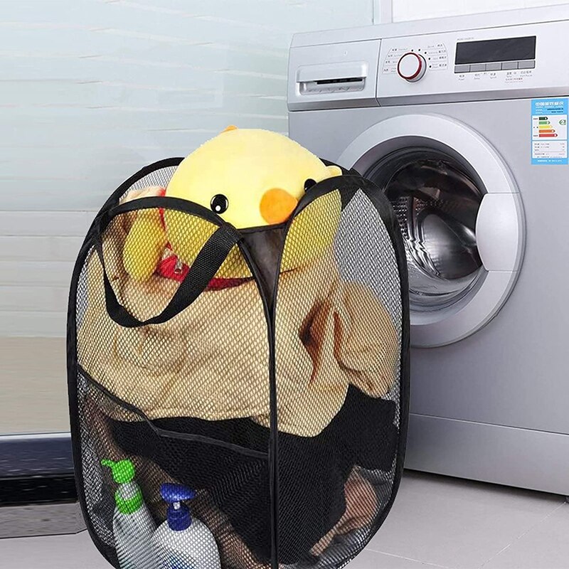 Opvouwbare Wasmand Mesh, Opvouwbare Wasmand, Draagbare Mesh Wassen Wasmand Bag Voor Thuis Kinderen