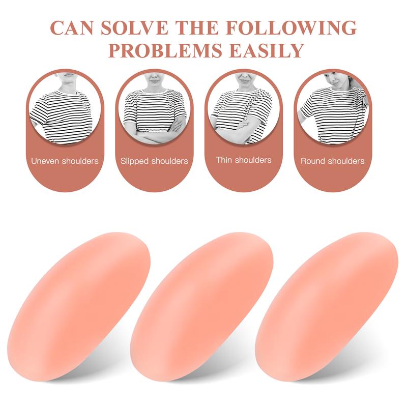 2 Pairs Shoulder Pads Detachable Soft Shoulder Push-up Pads Shoulder Enhancer for Slippery Shoulders Narrow Shoulders