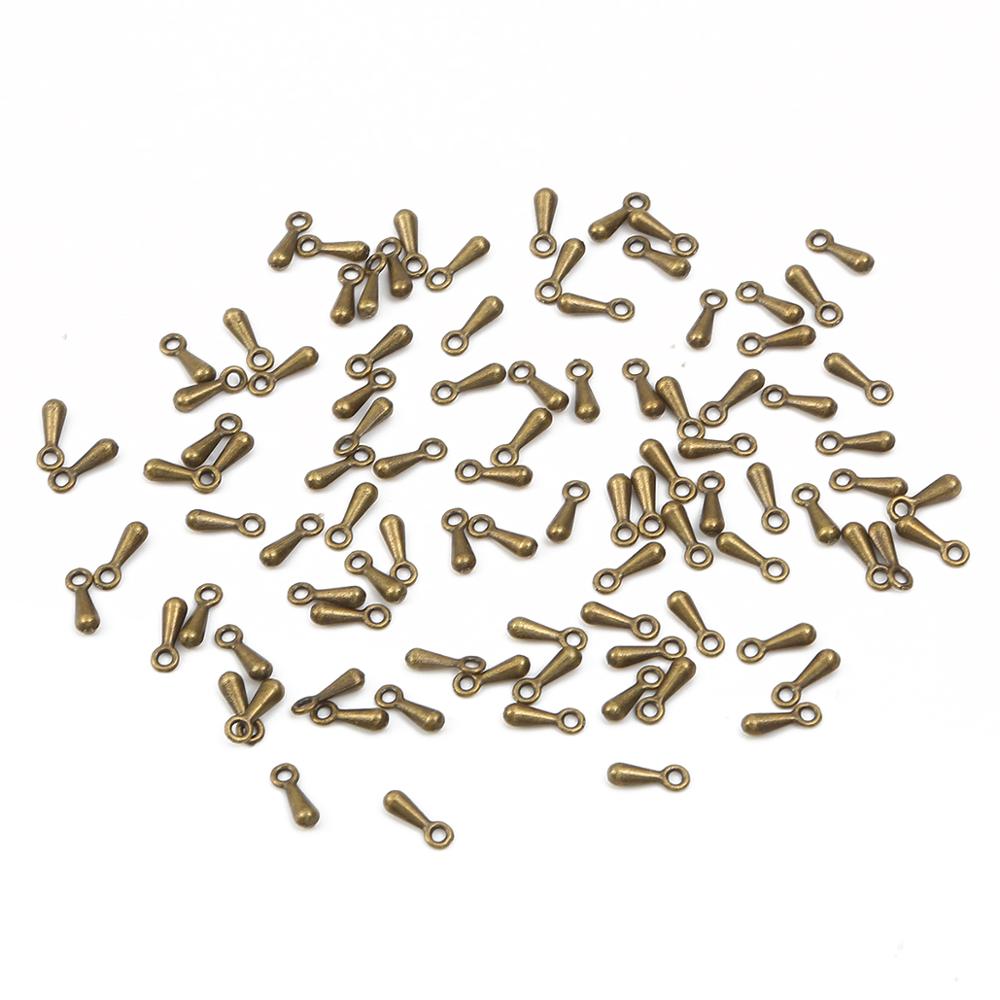 Porta gotas de água para colar e pulseira, 100x2x7mm, correntes extensíveis, acessórios para fabricação de joias: Brass