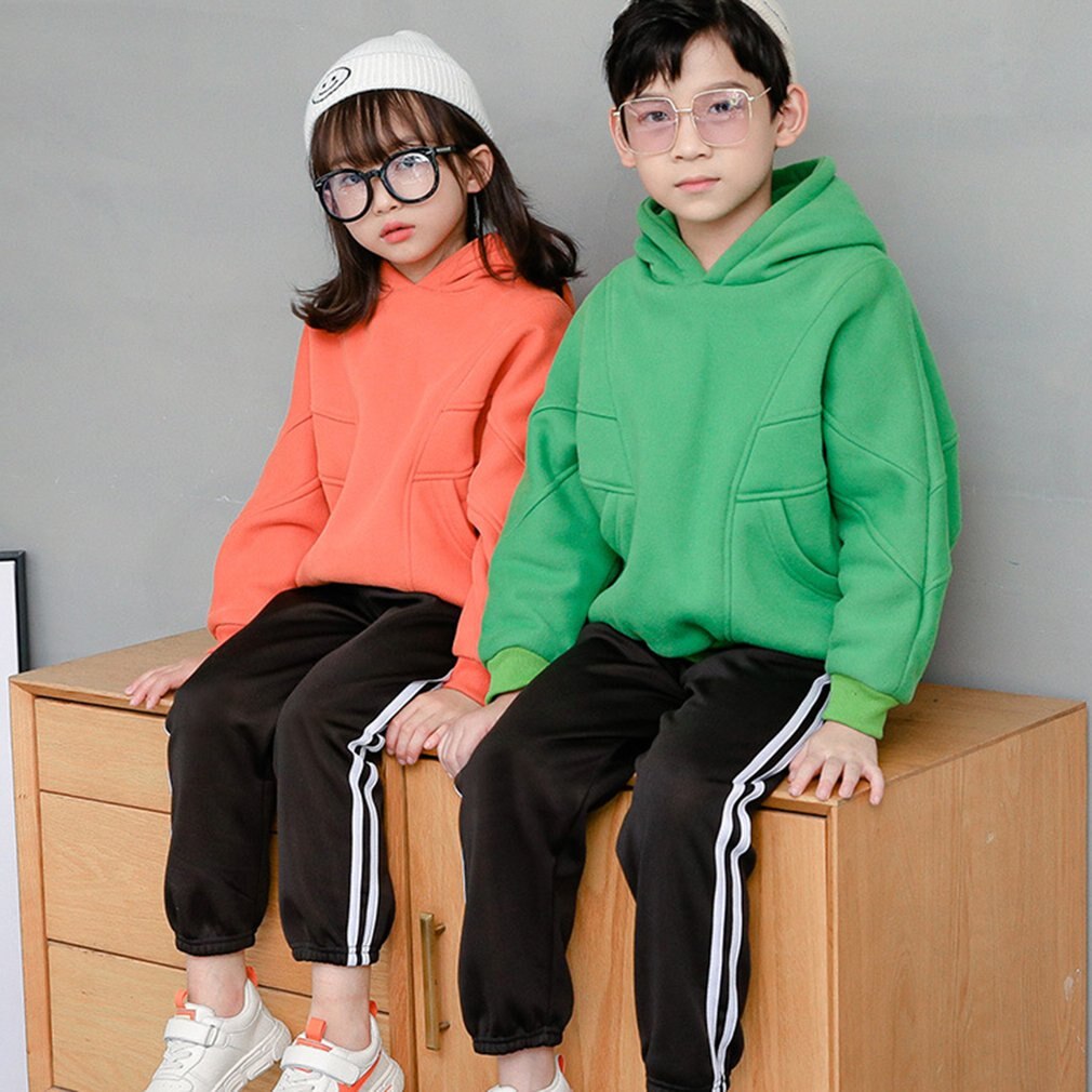 Winter Children's Plush Thermal Pants Thick Sweatpants Boys And Girls Pants Comfortable Leisure Trousers